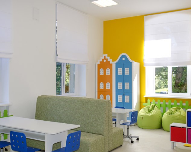 Интерьер учебных комнат в детской больнице