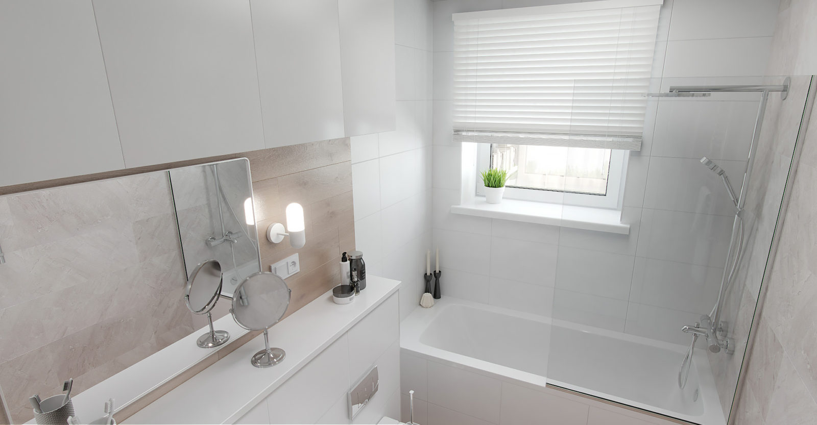 ванная, квартира, интерьер, дизайн-проект, визуализация интерьера, скандинавский дизайн